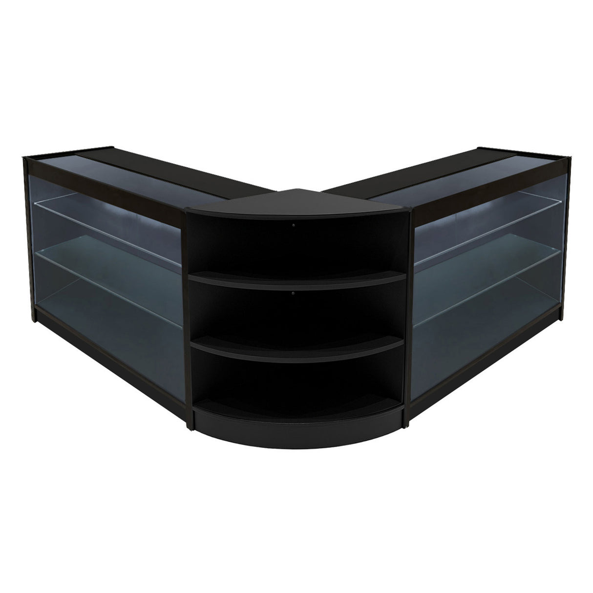 Conjunto de Balcões Comerciais com Luz LED "APOLLO" LM60+ 2x K1200 – cor Preto