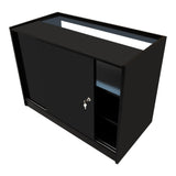 Conjunto de Balcões Comerciais com Luz LED "HARMONIA" LM60 + B1200 + C1200 – cor Preto