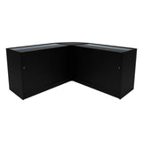 Conjunto de Balcões Comerciais com Luz LED "HARMONIA" LM60 + B1200 + C1200 – cor Preto