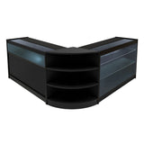 Conjunto de Balcões Comerciais com Luz LED  "CALLIOPE" LM60 + K1200 + C1200 – cor Preto