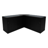 Conjunto de Balcões Comerciais com Luz LED  "CALLIOPE" LM60 + K1200 + C1200 – cor Preto