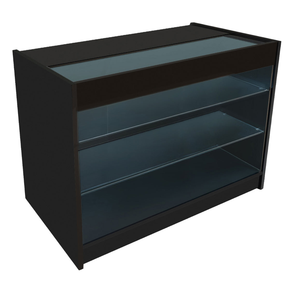 Conjunto de Balcões Comerciais com Luz LED  "CALLIOPE" LM60 + K1200 + C1200 – cor Preto