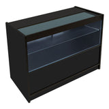 Conjunto de Balcões Comerciais com Luz LED  "CALLIOPE" LM60 + K1200 + C1200 – cor Preto