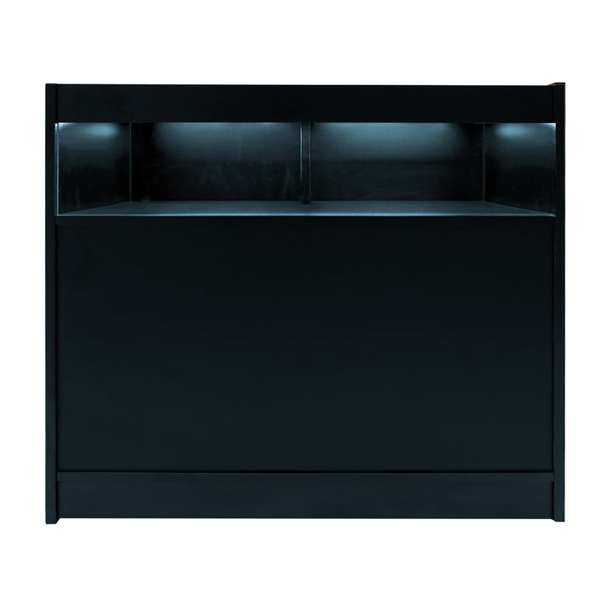 Conjunto de Balcões Comerciais com Luz LED "LUNA" CM60 + 2xB1200 + TB60 – cor Preto