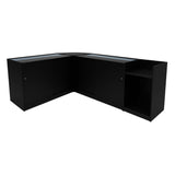 Conjunto de Balcões Comerciais com Luz LED "ARIES" CM60 + 2xK1200 + TB60 – cor Preto