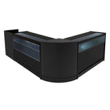 Conjunto de Balcões Comerciais com Luz LED "GRAVITY" CM60 + B1200 + C1200 + TB60 – cor Preto