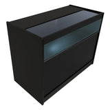 Conjunto de Balcões Comerciais com Luz LED "GRAVITY" CM60 + B1200 + C1200 + TB60 – cor Preto