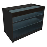 Conjunto de Balcões Comerciais com Luz LED "HYPERION" LM60 + B1200 + K1200 + TB60 – cor Preto