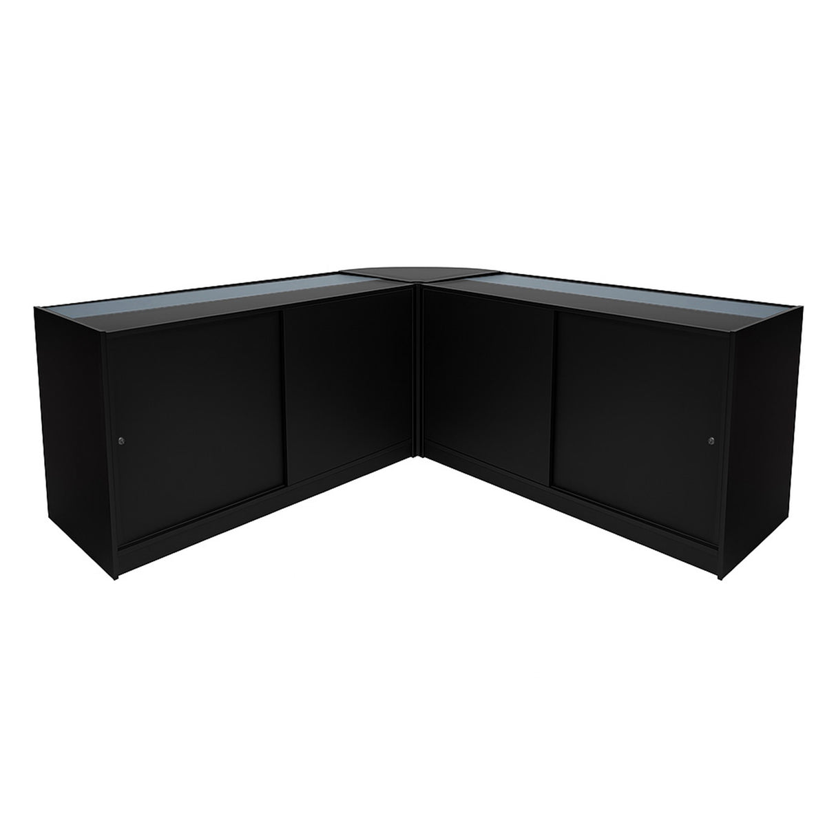 Conjunto de Balcões Comerciais com Luz LED "IRIS" CM60+ 2x B1500 – cor Preto