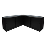 Conjunto de Balcões Comerciais com Luz LED "IRIS" CM60+ 2x B1500 – cor Preto