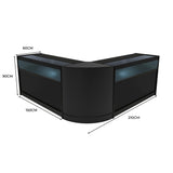 Conjunto de Balcões Comerciais com Luz LED "IRIS" CM60+ 2x B1500 – cor Preto