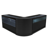 Conjunto de Balcões Comerciais com Luz LED "ADONIS" CM60 + B1500 + C1500 – cor Preto