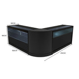 Conjunto de Balcões Comerciais com Luz LED "ADONIS" CM60 + B1500 + C1500 – cor Preto