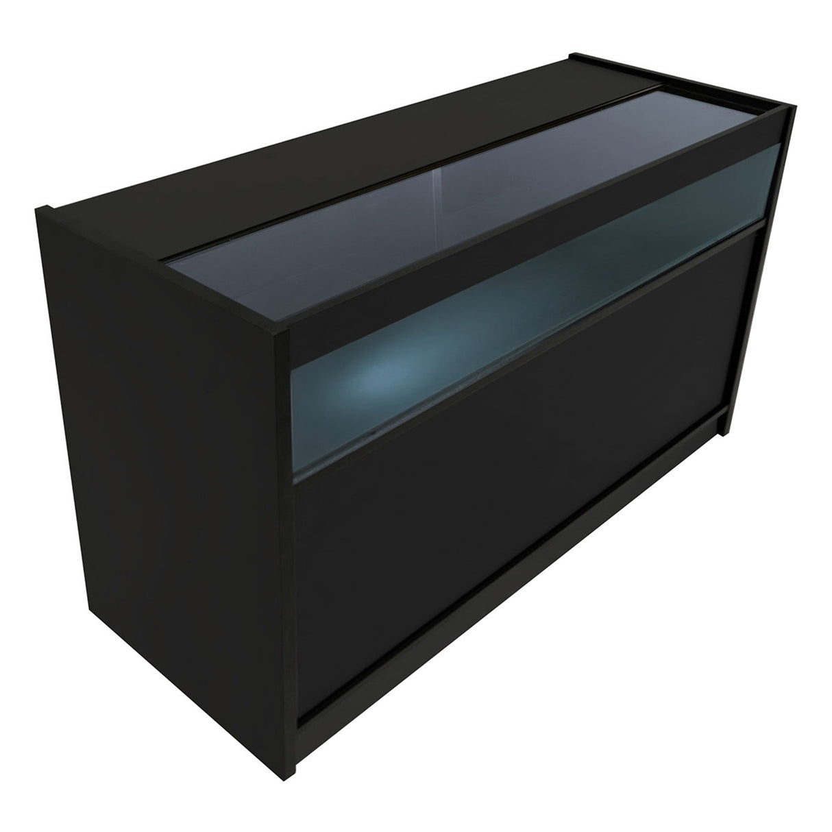 Conjunto de Balcões Comerciais com Luz LED "ADONIS" CM60 + B1500 + C1500 – cor Preto