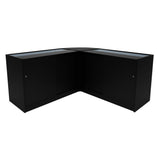 Conjunto de Balcões Comerciais com Luz LED  "TRITON" CM60 + K1500 + B1500 – cor Preto