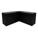 Conjunto de Balcões Comerciais com Luz LED "HERA" CM60 + K1500 + C1500 – cor Preto