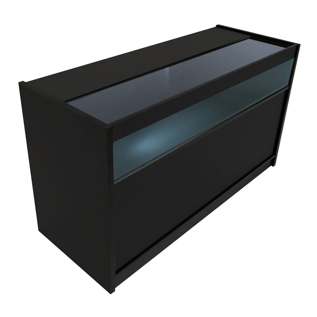 Conjunto de Balcões Comerciais com Luz LED "HARMONIA" LM60 + B1500 + C1500 – cor Preto
