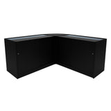 Conjunto de Balcões Comerciais com Luz LED  "DEMETER" LM60 + K1500 + B1500 – cor Preto