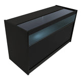Conjunto de Balcões Comerciais com Luz LED  "DEMETER" LM60 + K1500 + B1500 – cor Preto