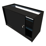 Conjunto de Balcões Comerciais com Luz LED  "CALLIOPE" LM60 + K1500 + C1500 – cor Preto
