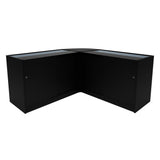 Conjunto de Balcões Comerciais com Luz LED  "CALLIOPE" LM60 + K1500 + C1500 – cor Preto