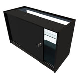 Conjunto de Balcões Comerciais com Luz LED "ARIES" CM60 + 2xK1500 + TB60 – cor Preto