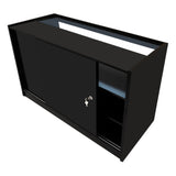 Conjunto de Balcões Comerciais com Luz LED "GRAVITY" CM60 + B1500 + C1500 + TB60 – cor Preto