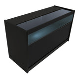 Conjunto de Balcões Comerciais com Luz LED "POLARIS" CM60 + B1500 + K1500 + TB60 – cor Preto