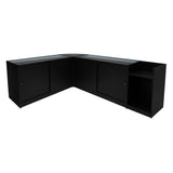 Conjunto de Balcões Comerciais com Luz LED "SAGITTARIUS " LM60 + 2xB1500 + TB60 – cor Preto