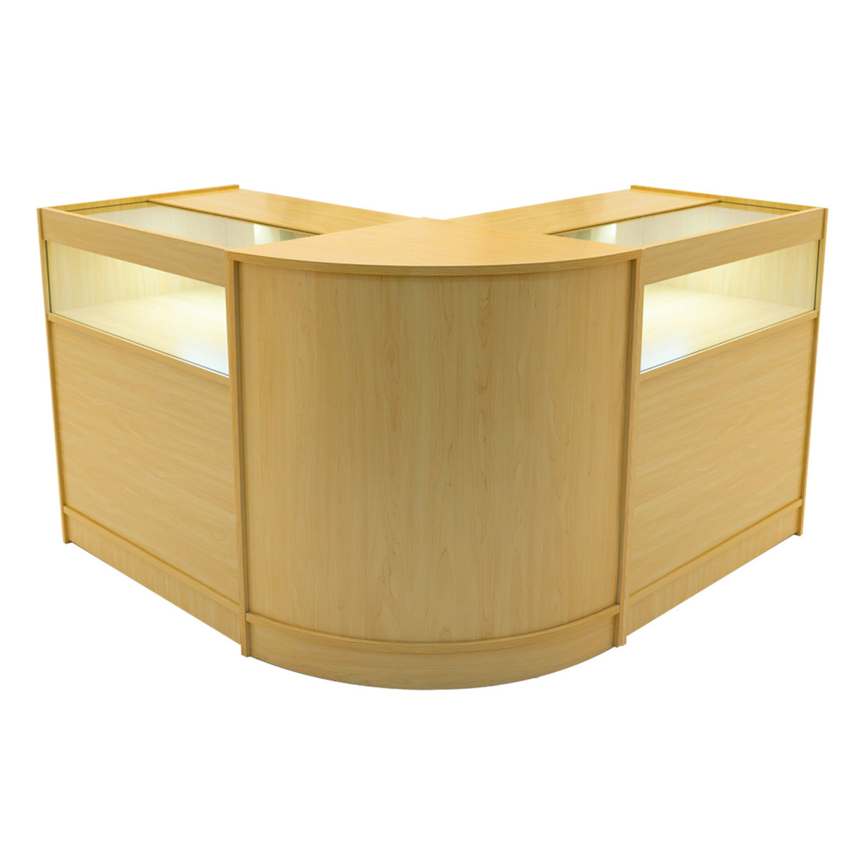 Conjunto de Balcões Comerciais com Luz LED "IRIS" CM60+ 2x B900 – cor Maple