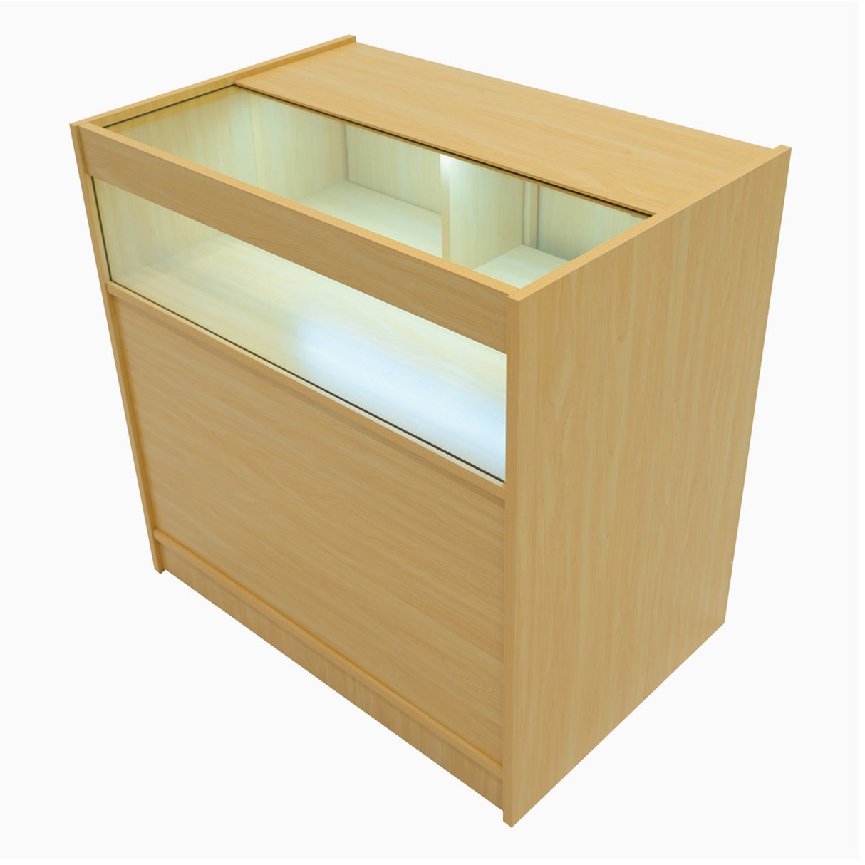 Conjunto de Balcões Comerciais com Luz LED "IRIS" CM60+ 2x B900 – cor Maple