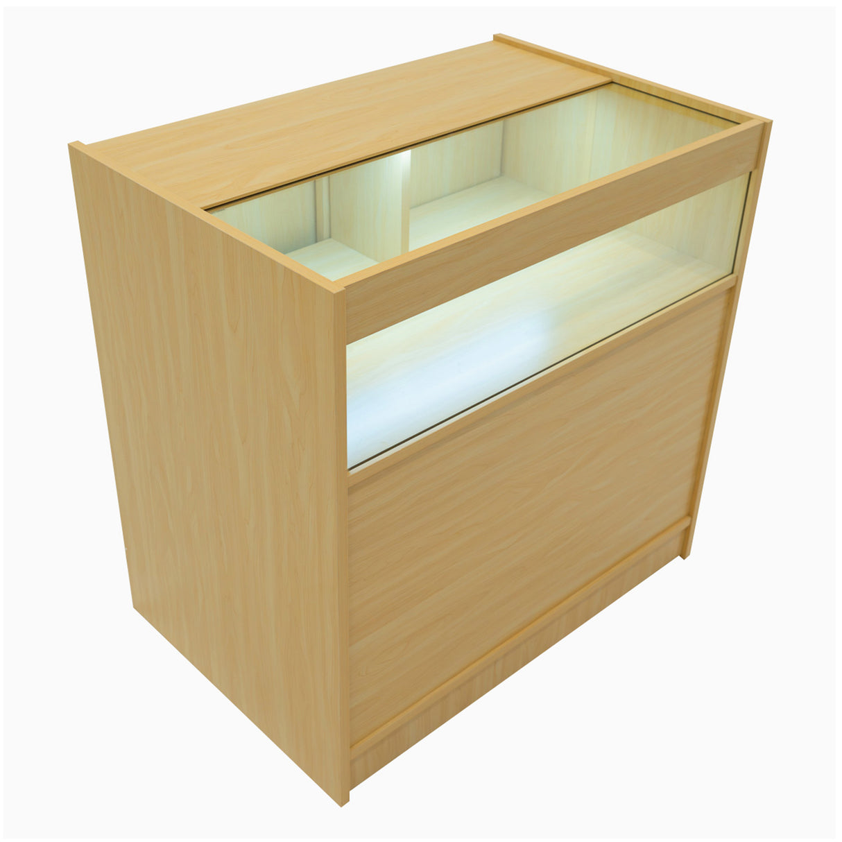 Conjunto de Balcões Comerciais com Luz LED "ADONIS" CM60 + B900 + C900 – cor Maple