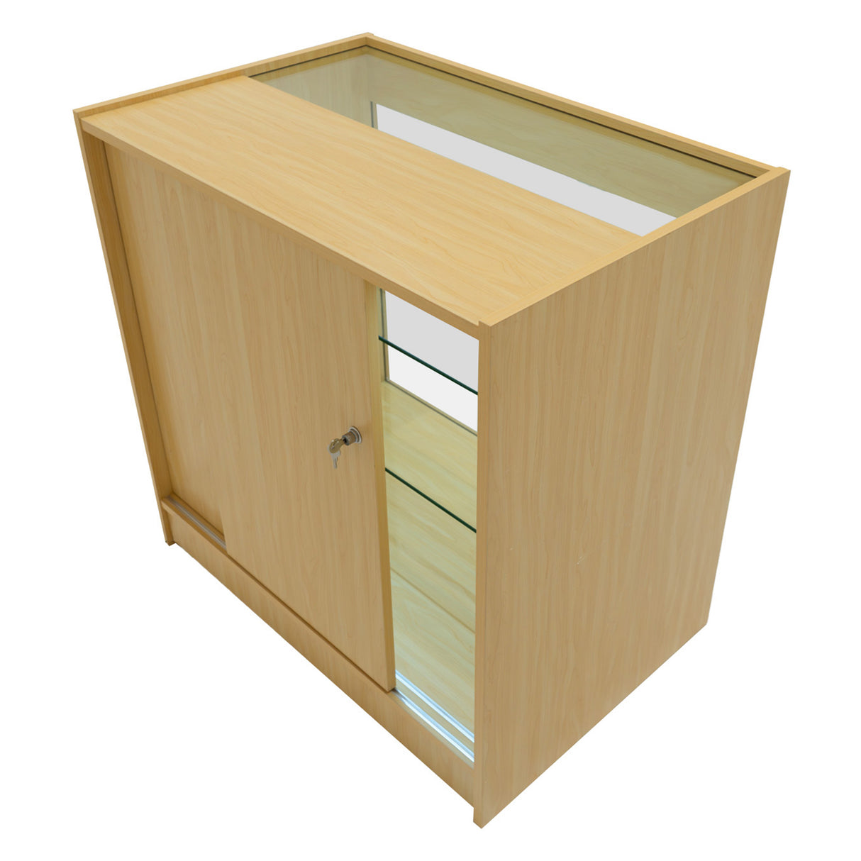 Conjunto de Balcões Comerciais com Luz LED  "TRITON" CM60 + K900 + B900 – cor Maple