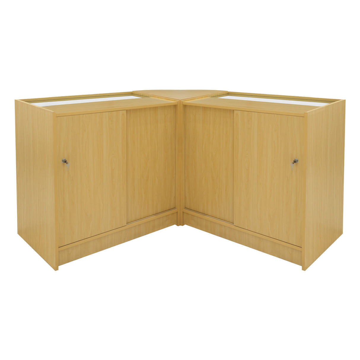 Conjunto de Balcões Comerciais com Luz LED  "TRITON" CM60 + K900 + B900 – cor Maple