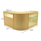 Conjunto de Balcões Comerciais com Luz LED  "TRITON" CM60 + K900 + B900 – cor Maple