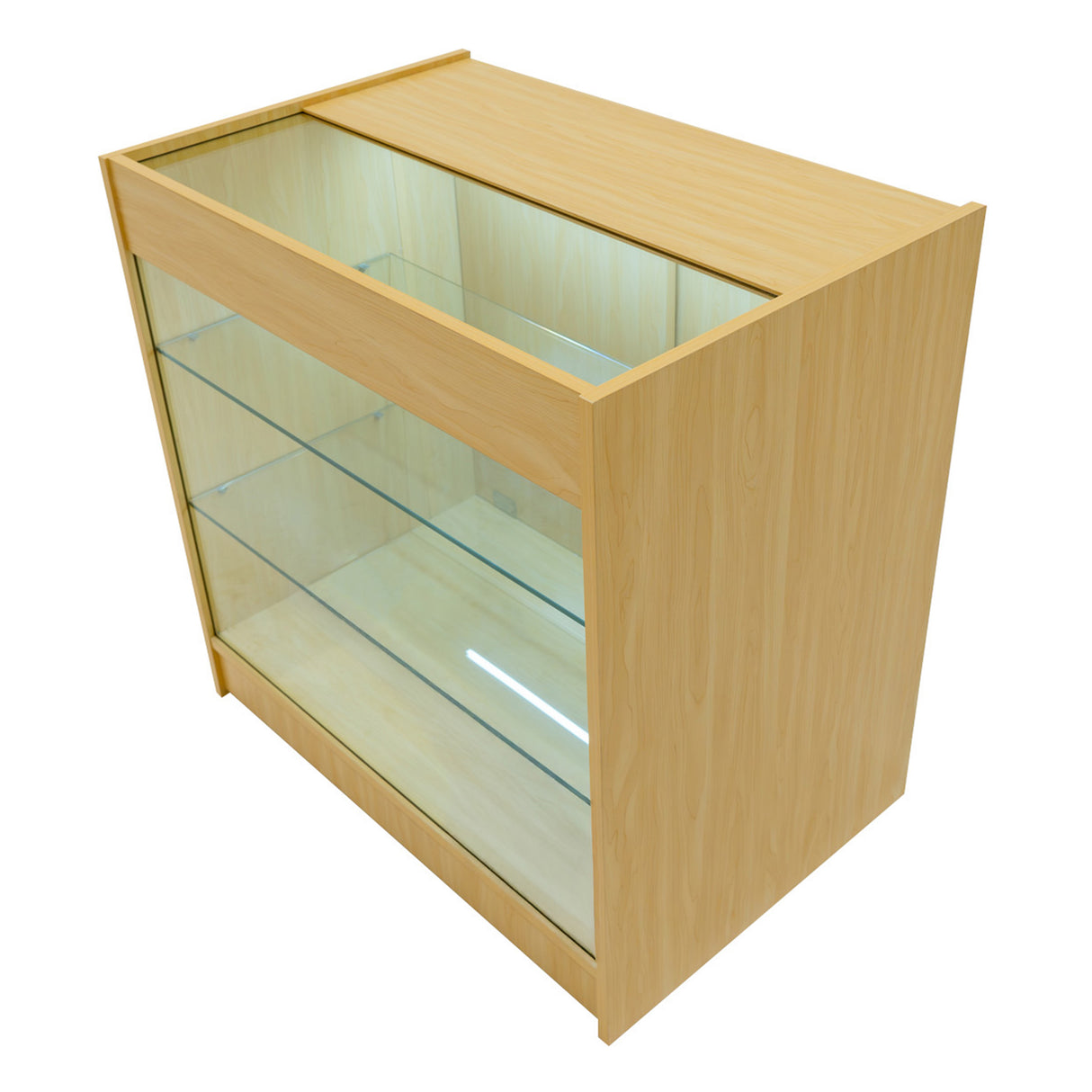 Conjunto de Balcões Comerciais com Luz LED  "TRITON" CM60 + K900 + B900 – cor Maple