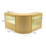 Conjunto de Balcões Comerciais com Luz LED "HERA" CM60 + K900 + C900 – cor Maple