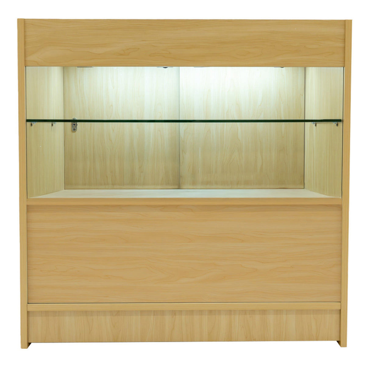 Conjunto de Balcões Comerciais com Luz LED "ANDROMEDA" LM60+ 2x C900 – cor Maple