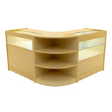 Conjunto de Balcões Comerciais com Luz LED "HARMONIA" LM60 + B900 + C900 – cor Maple