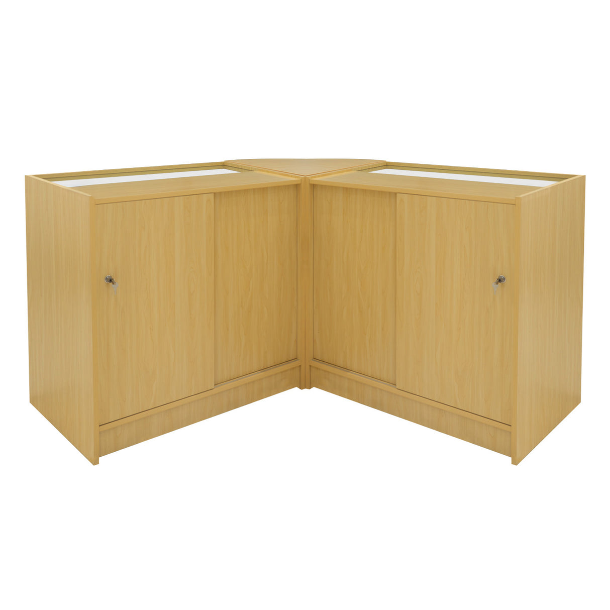 Conjunto de Balcões Comerciais com Luz LED  "DEMETER" LM60 + K900 + B900 – cor Maple