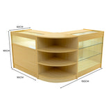 Conjunto de Balcões Comerciais com Luz LED  "DEMETER" LM60 + K900 + B900 – cor Maple