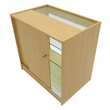 Conjunto de Balcões Comerciais com Luz LED  "CALLIOPE" LM60 + K900 + C900 – cor Maple