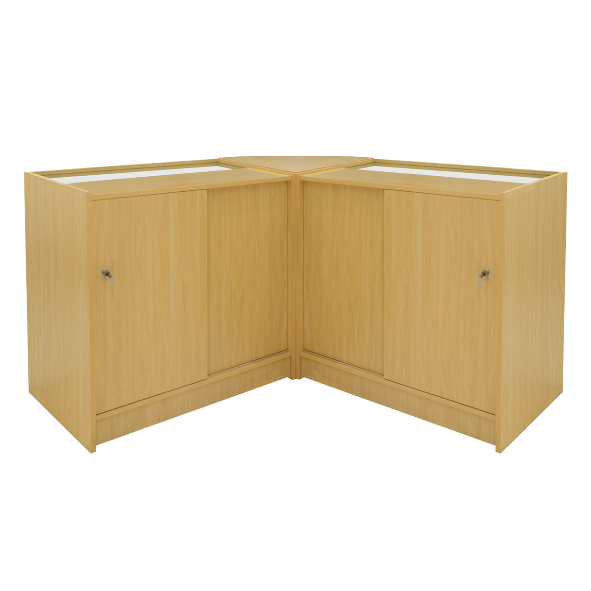 Conjunto de Balcões Comerciais com Luz LED  "CALLIOPE" LM60 + K900 + C900 – cor Maple