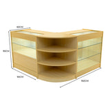 Conjunto de Balcões Comerciais com Luz LED  "CALLIOPE" LM60 + K900 + C900 – cor Maple