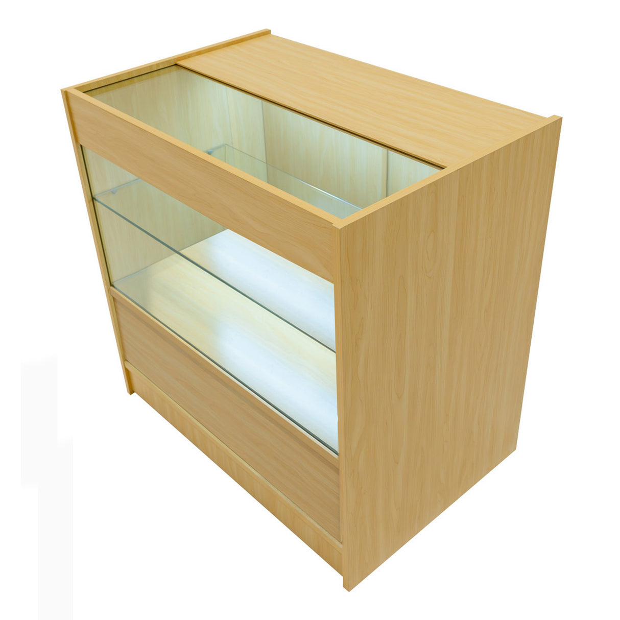 Conjunto de Balcões Comerciais com Luz LED  "CALLIOPE" LM60 + K900 + C900 – cor Maple
