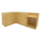 Conjunto de Balcões Comerciais com Luz LED "PHOENIX" CM60 + 2xC900 + TB60 – cor Maple