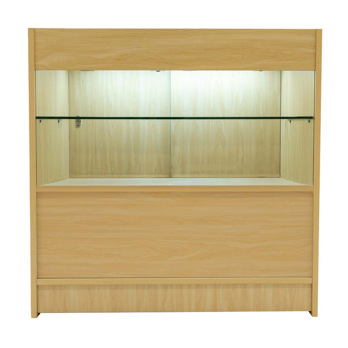 Conjunto de Balcões Comerciais com Luz LED "PHOENIX" CM60 + 2xC900 + TB60 – cor Maple