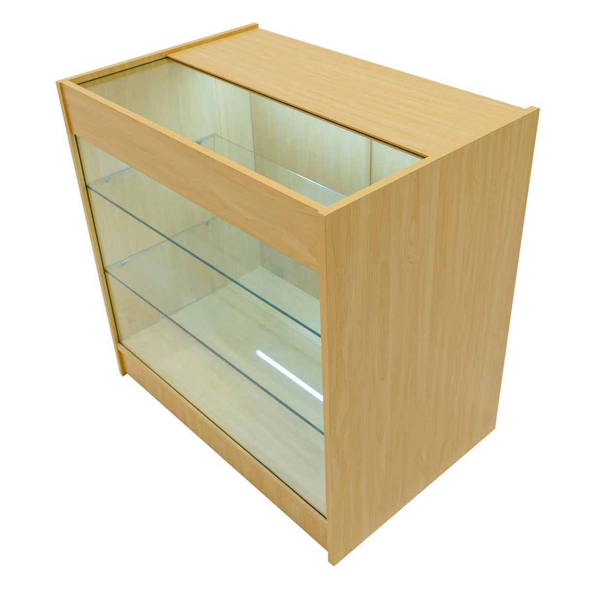 Conjunto de Balcões Comerciais com Luz LED "ARIES" CM60 + 2xK900 + TB60 – cor Maple