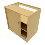 Conjunto de Balcões Comerciais com Luz LED "SAGITTARIUS " LM60 + 2xB900 + TB60 – cor Maple