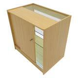 Conjunto de Balcões Comerciais com Luz LED "HYPERION" LM60 + B900 + K900 + TB60 – cor Maple